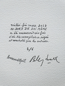 Bernard Noël et Billy Dranty : Au bord de soi-même, collection Siècle à mains.